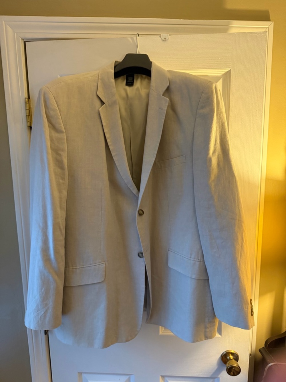Men's linen Axcess Light Beige Blazer - Classic Single-Breasted Jacket